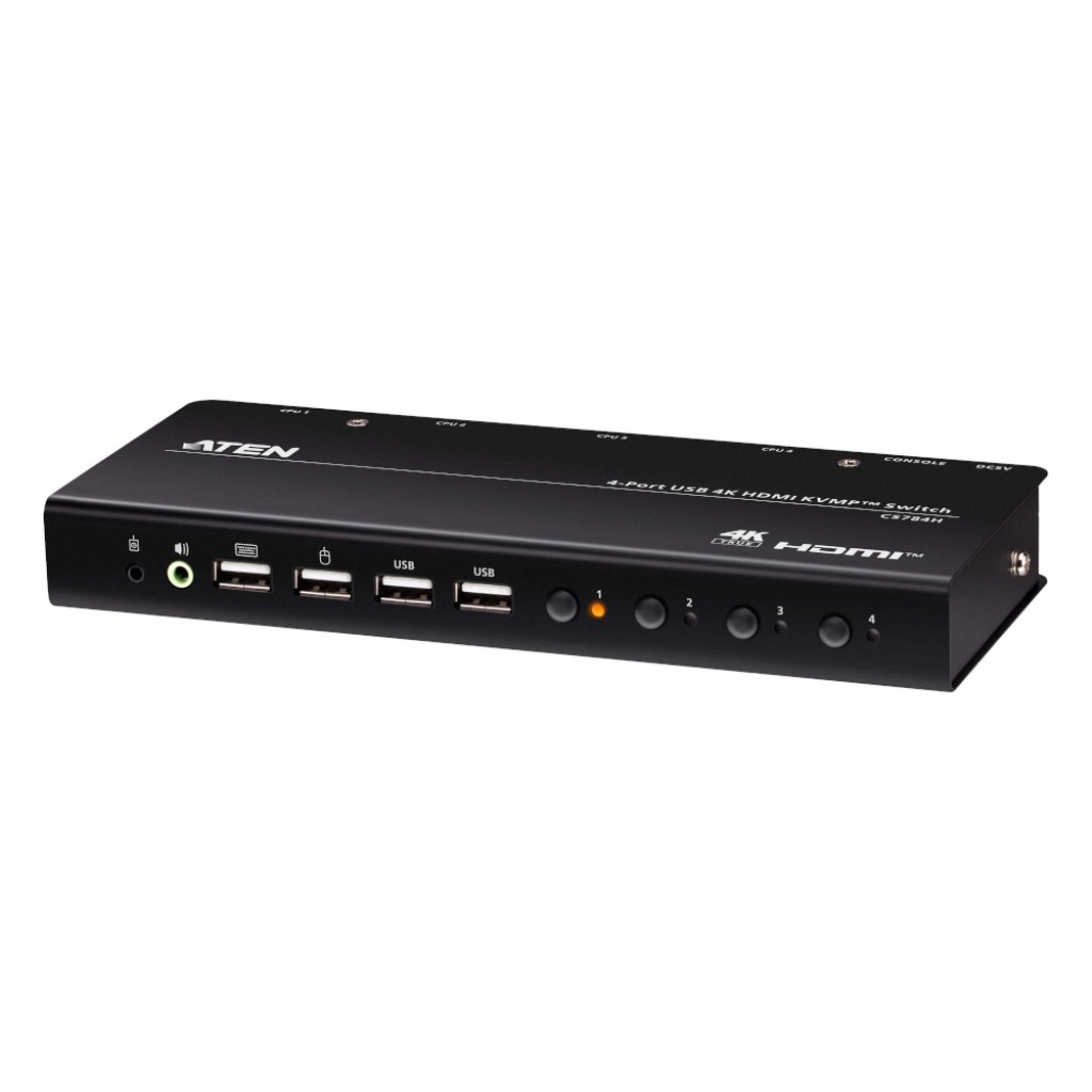 ATEN エーテン 4界面 USB HDMI KVMP取り替えっこ(4K60p相応う、2界面USB 2.0こしき積み上げる) CS784H/ATEN
