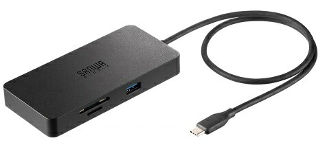 SANWA SUPPLY サンワサプライ ドッキングステーション USB-Cx2/HDMI/LAN/カードリーダー 8K PD100W対応 USB-Cモニタ対応 USB-DKM5BKN