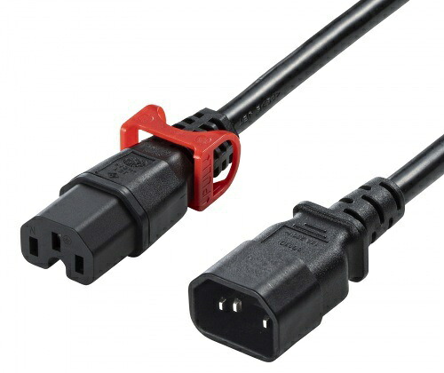 SANWA SUPPLY サンワサプライ 電源コード サーバーラック用 抜け防止ロックプラス C14-C15 15A 250V 2m PSE 国内専用 APW15-C14C15LS-2