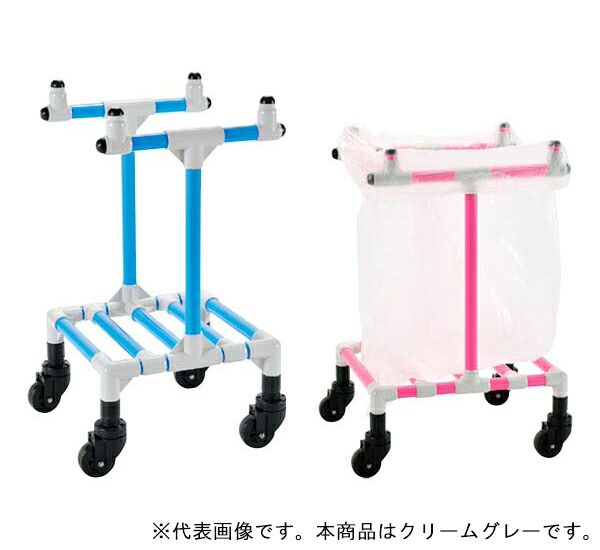 イレクター ゴミ手押し車(紙くずかご手押し車)90L 皮膚軟化剤薄墨色(CGR) 【代引不可】【沖縄県・離島には送りとどけるできません】 インテリア・寝具・収納-ゴミ箱