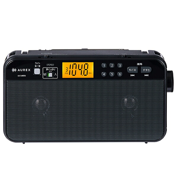 TOSHIBA 東芝 AX-SHR70(K)黒いこと LED点火装置付き添い人介護ホームラジオ受信機
