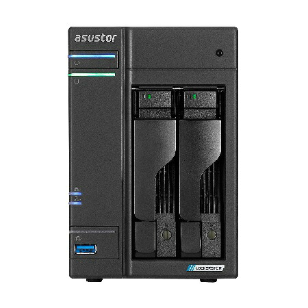 ASUSTOR アサスター Lockerstor 2 Gen2+ デュアル5Gbイーサネット、M.2 SSDスロット4基搭載 NAS・2ベイ搭載 AS6702T V2|エムスタ