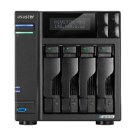 ASUSTOR アサスター Lockerstor 4 Gen2+ デュアル5Gbイーサネット、M.2 SSDスロット4基搭載 NAS・4ベイ搭載 AS6704T V2