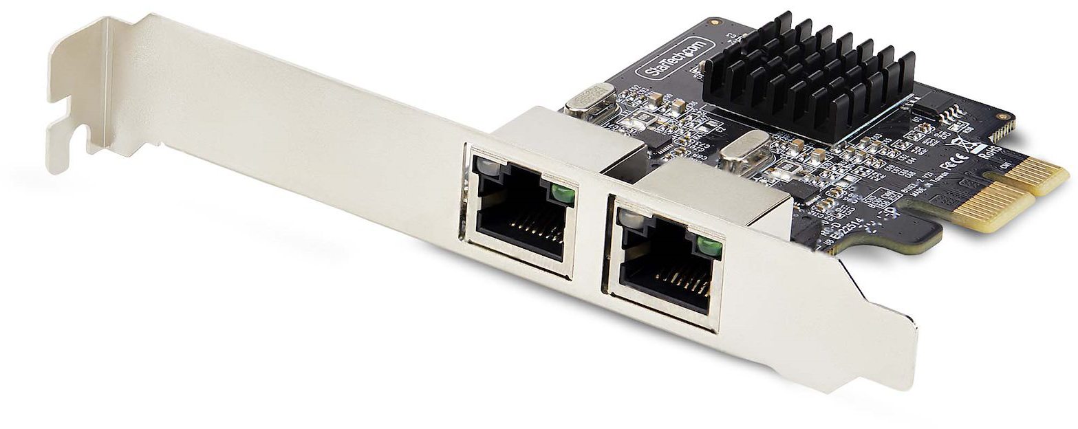 StarTech.com LANカード/PCI Express x1/2ポート/RTL8111Hチップ/1Gbps/標準プロファイル対応 NIC ST1000SPEXD4T