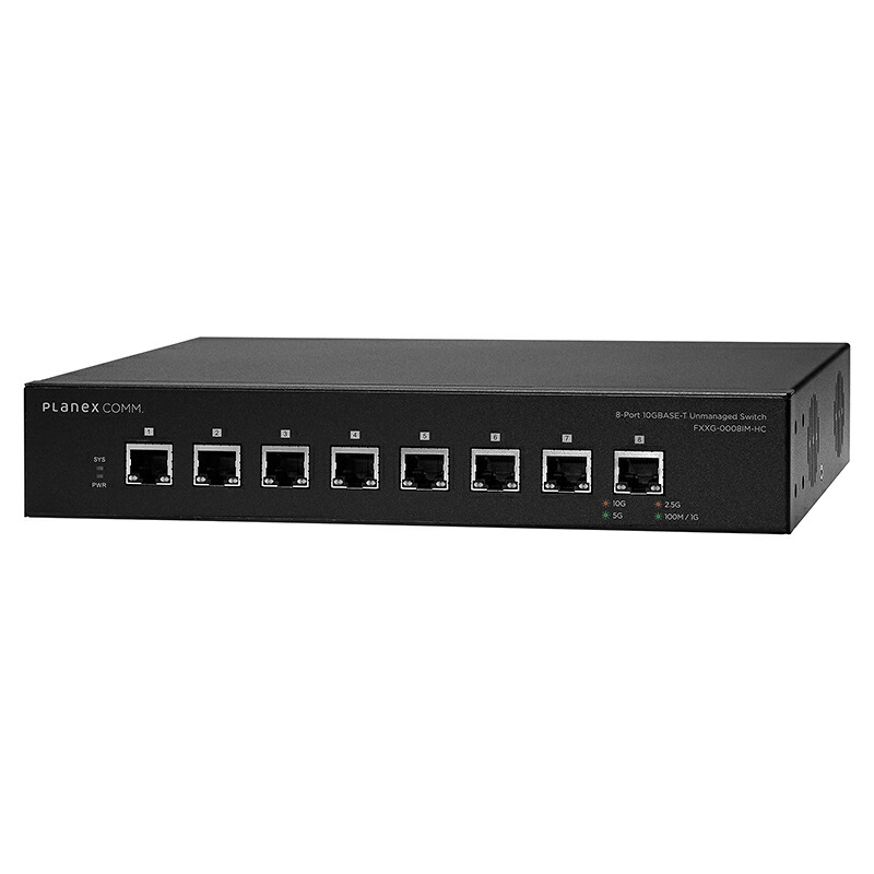 PLANEX プラネックスコミュニケーションズ 8ポート 10GBASE-T アンマネージドスイッチ 高冷却モデル FXXG-0008IM-HC