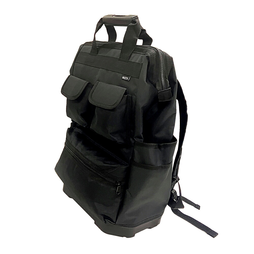 WIZA ウィザ かつげる 多機能 ツールバッグ 30L 耐荷重20kg ブラック WZ-RS30L