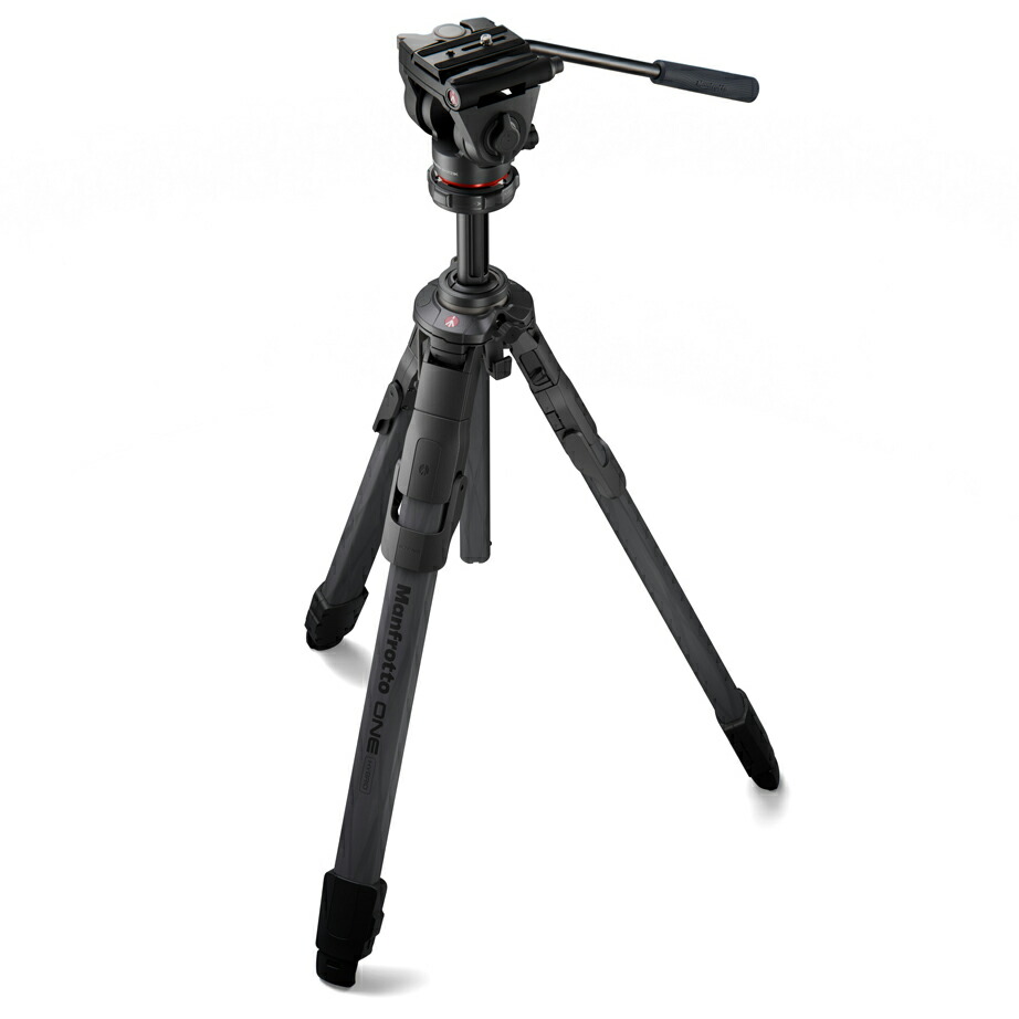 Manfrotto マンフロット ONE 炭素三脚 500X フルード雲台一揃いの道具 MKONEC-500X 黒いこと 【変わり種三脚取り合わせ Manfrotto ONE つづき物】