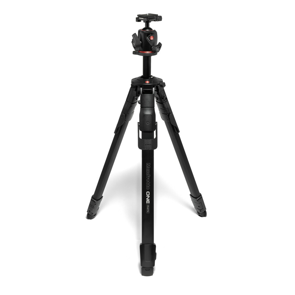 Manfrotto マンフロット ONE Photo 軽銀三脚＋どんぶり鉢雲台一揃いの道具 MKONEPA-BHQ6T 黒いこと 【マンフロット三脚架取り合わせ Manfrotto ONE Photoつづき物】
