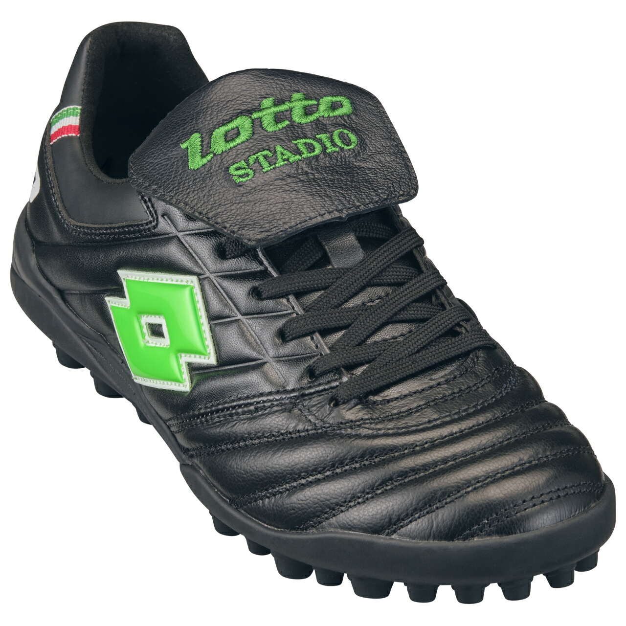 LOTTO ロット 【メンズ】蹴球シューズ STADIO JP TURF 【黒いこと/緑であること】 LO-STADIO-3 スタディオ 芝生 カンガルーなめし革