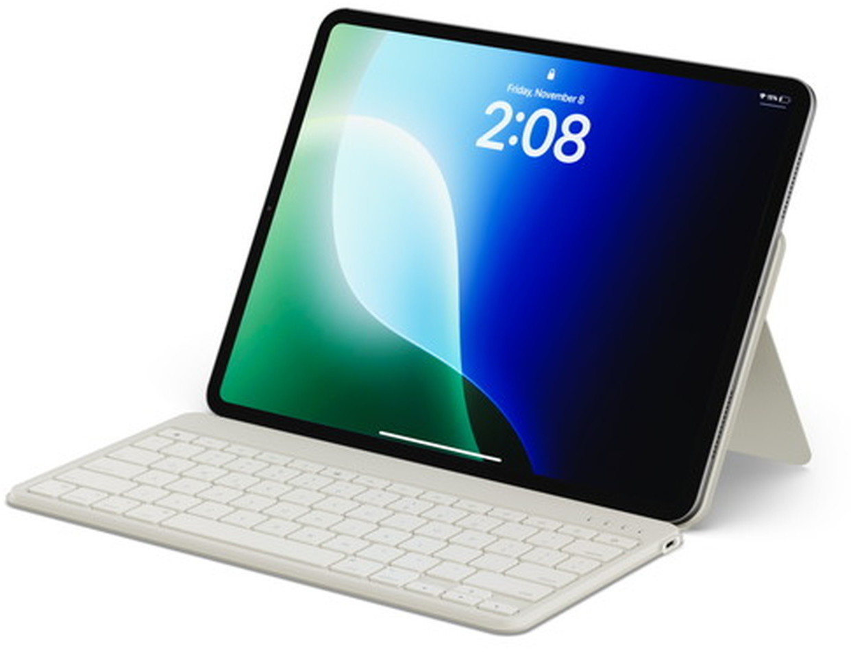 Satechi サテチ OntheGo キーボードアンドスタンド 英語配列 無線 折り畳み Bluetooth サンド PST-KOTGW-EN