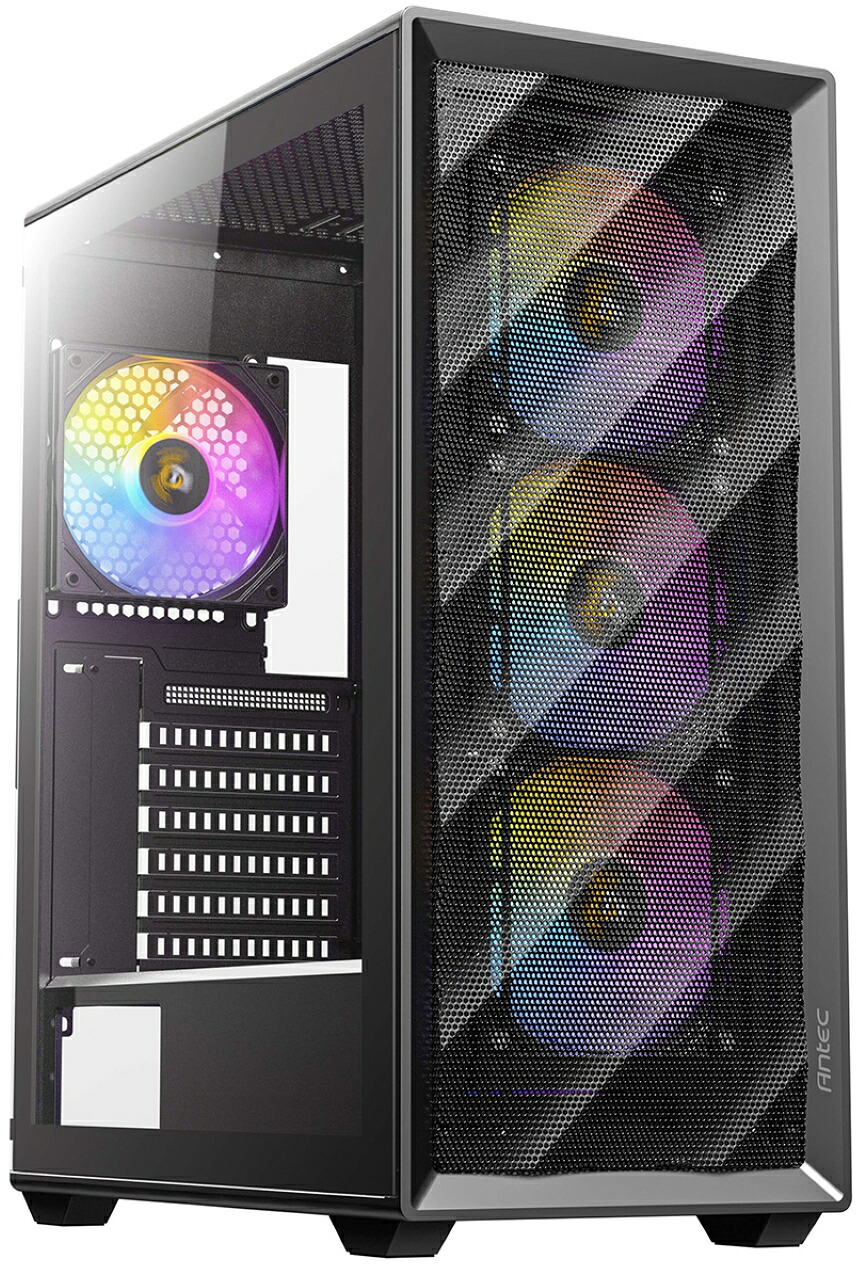 Antec アンテック ARGB気違い4個標準尺度積み上げるのATX相応う真っただ中円柱パソコン入れもの 黒いこと AX85 ARGB