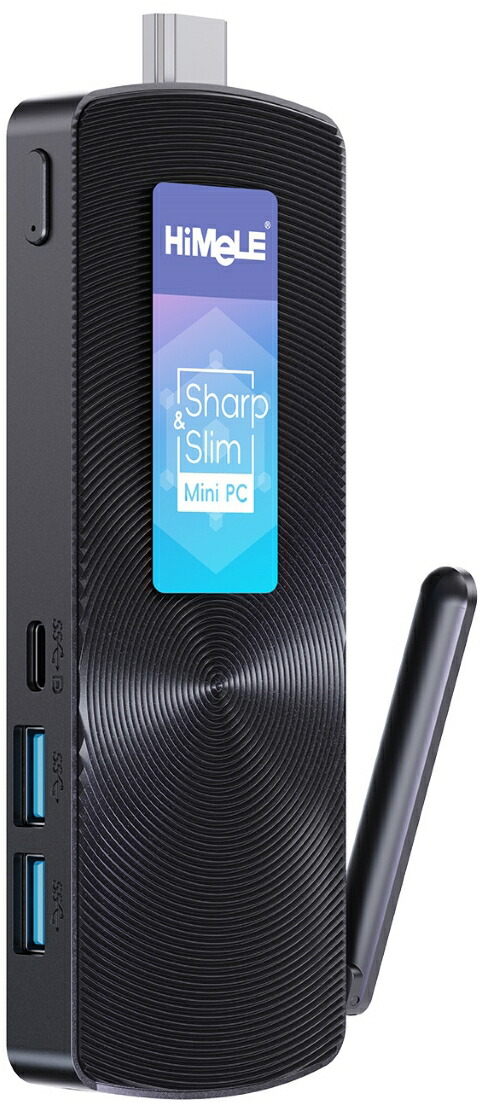 HiMeLe ハイメレ Intel Processor N100搭載スマホサイズのファンレスミニPC PCG02 ブラック PCG02-8/256-W11Pro(N100)