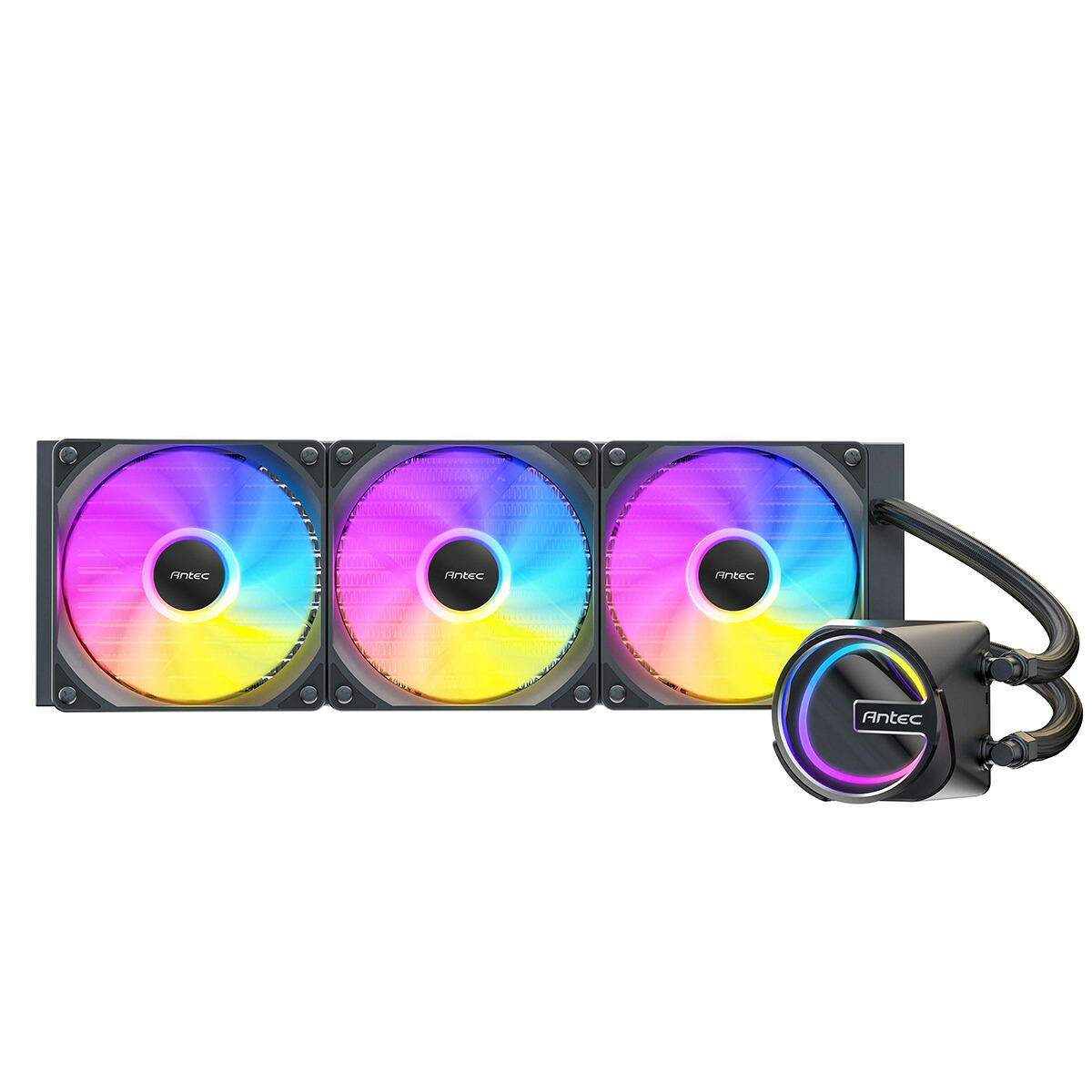 Antec アンテック ARGB LEDファン搭載水冷一体型ユニット ブラック Skeleton 360 ARGB｜エムスタ