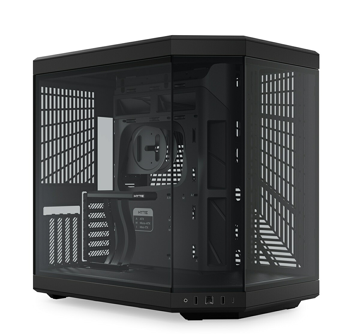 HYTE ピラー受け答え式見晴らし硝子積み上げるパソコン入れもの 黒いこと Y70 Black