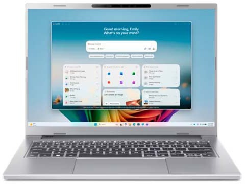Acer エイサー 14.0型ノートPC (AMD Ryzen AI 5 430/16GB/512GB SSD/Win11 Home/ピュアシルバー) A14-A71M-N56Y/F