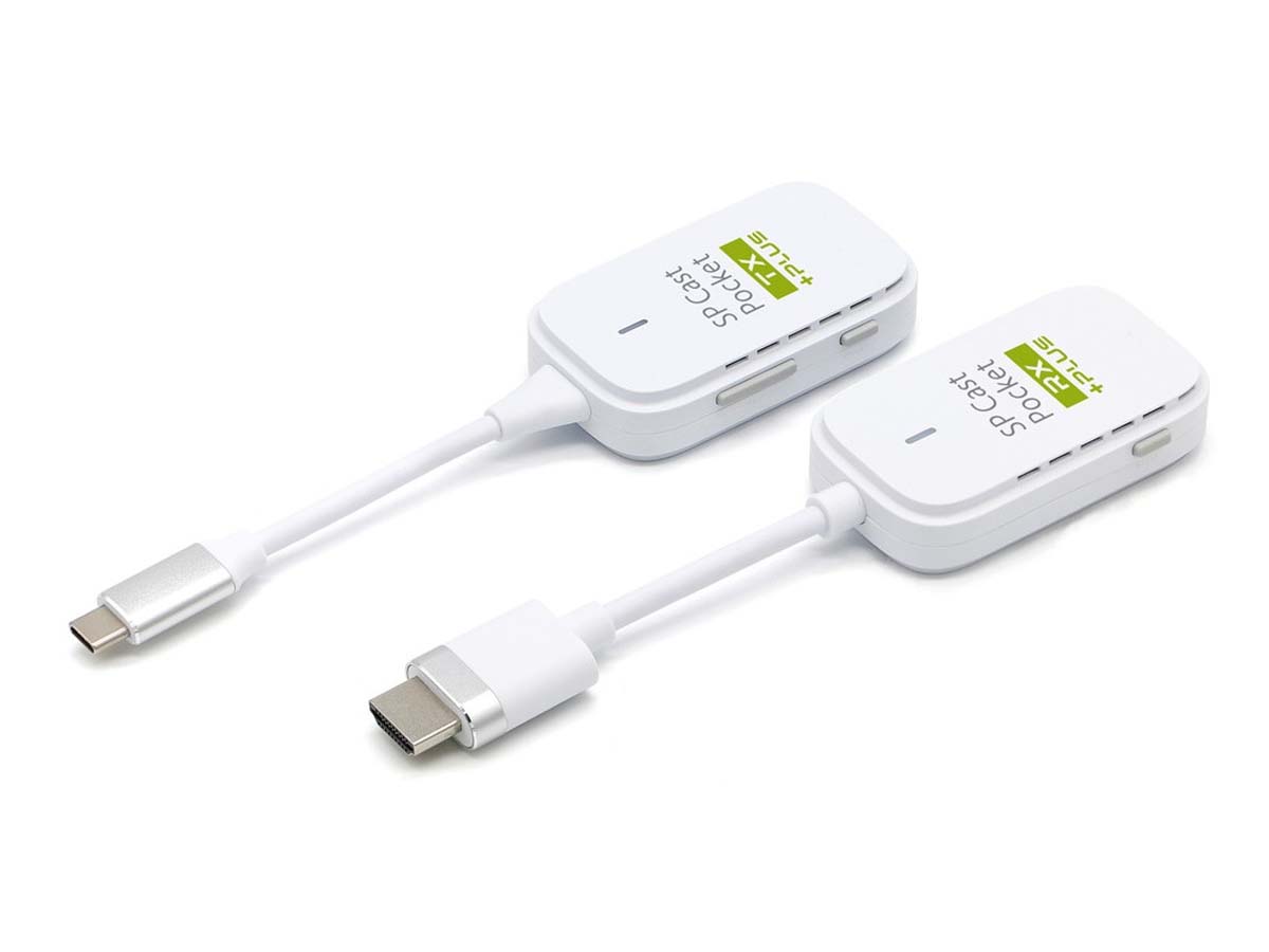 Princeton プリンストン大学 無線電話HDMI AirPlay/Miracast受付役立つこと相応う USB-C to HDMI 親子機書き割り品 白いこと SC-POCKETPLUS-C1R1
