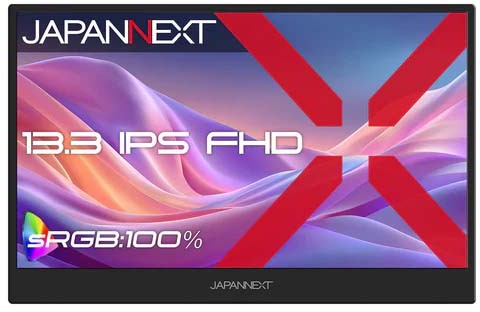 JAPANNEXT ジャパンネクスト 盛りだくさん固定ディスク相応う 13.3型液晶見せびらかす/miniHDMI×1、USB-C×2/黒いこと/金棒引き/2年引きうける JN-MD-IPS133F