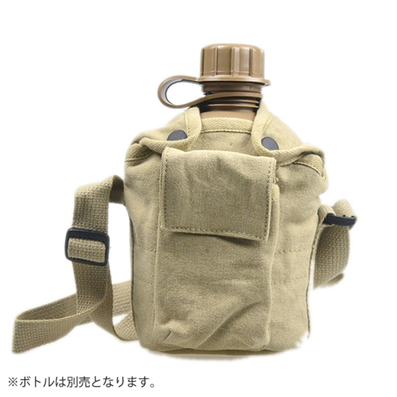 【楽天市場】Bush Craft inc. キャンティーンカップ カバー(ショルダーストラップ) KHAKI(ベージュカーキ系) 水筒カバー