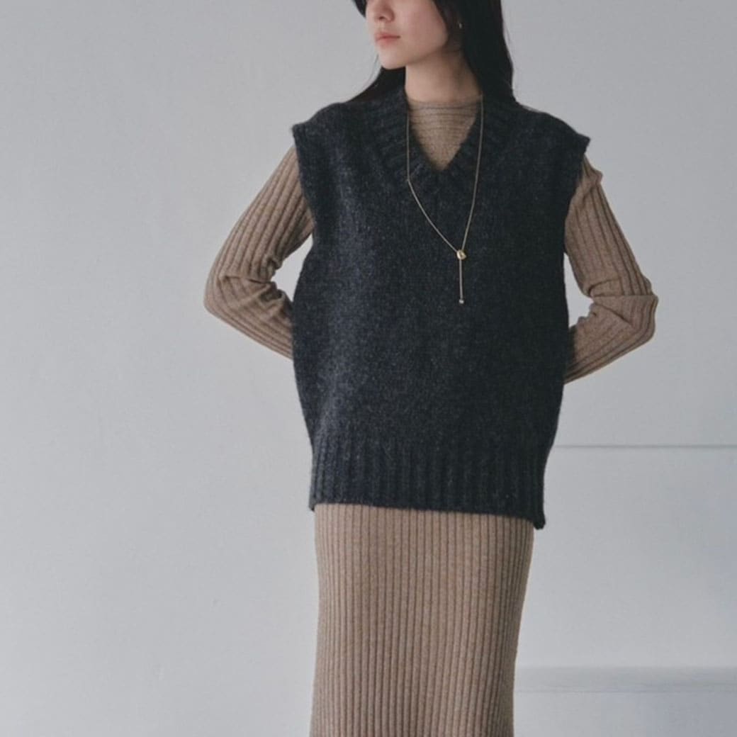 格安SALEスタート！ todayful / Mottle Yarn Kint Vest ベスト/ジレ