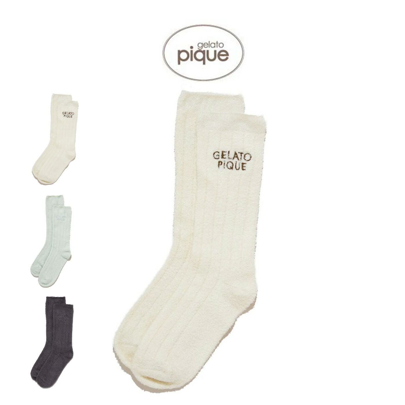 【新品タグ付】ジェラートピケ 上下セット 靴下4足 箱・紙袋付 ジェラートピケ キッズアンドベイビー ベビー パウダーアニマル