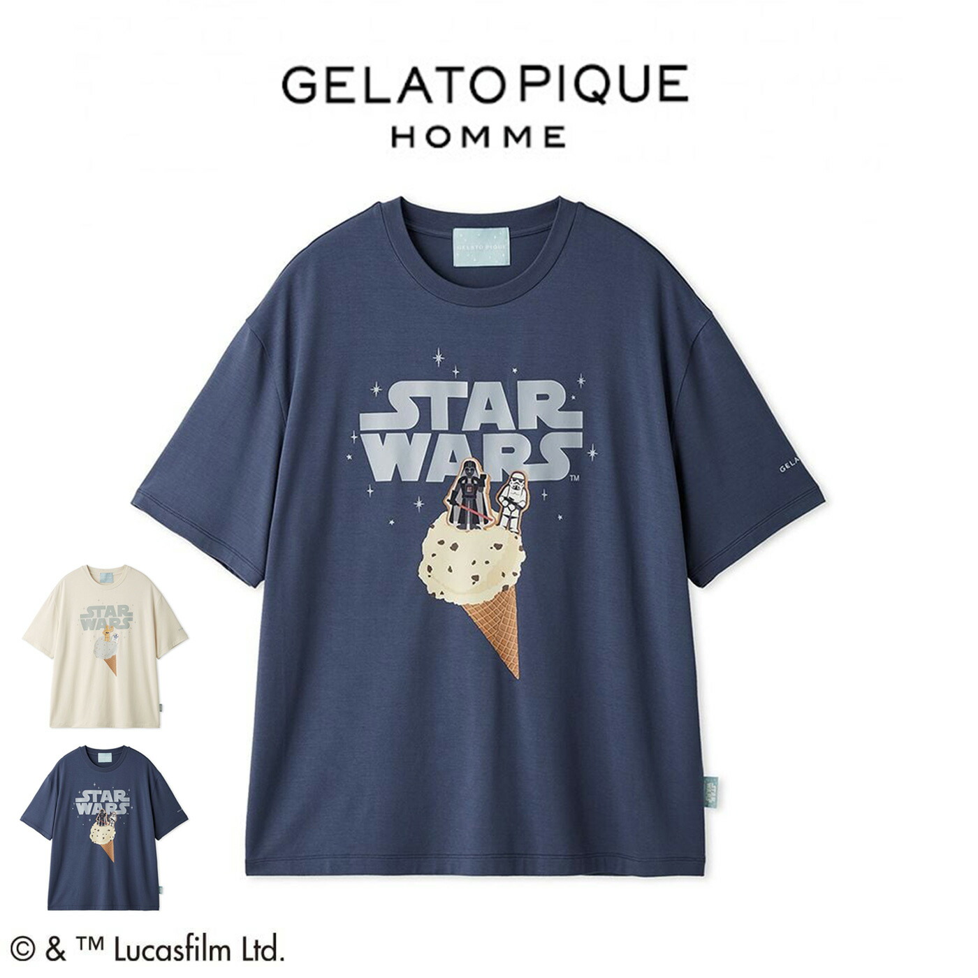 GELATO PIQUE HOMME STAR WARS メンズ ワンポイントTシャツ