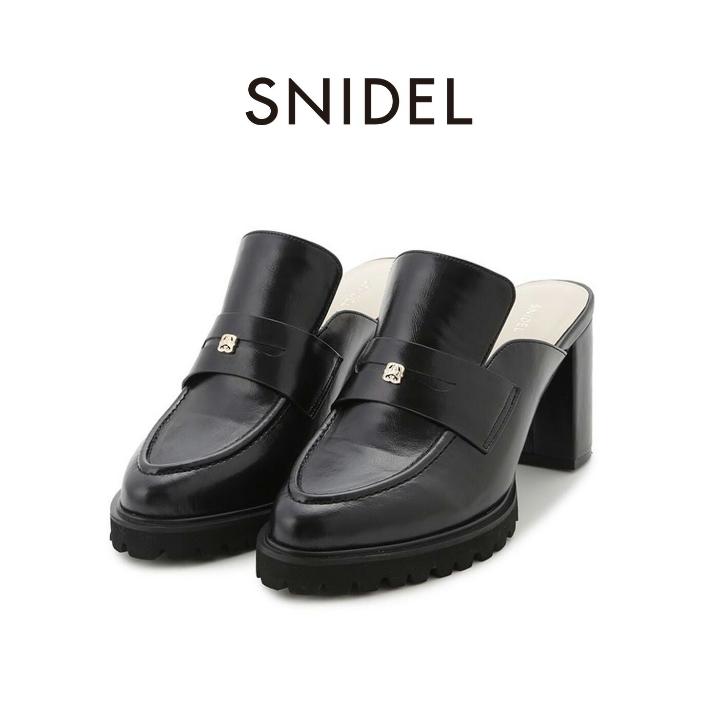 【snidel】BEARPAWコラボモカシン　ブラック M snidel （スナイデル）BEARPAW コラボモカシン 23秋冬