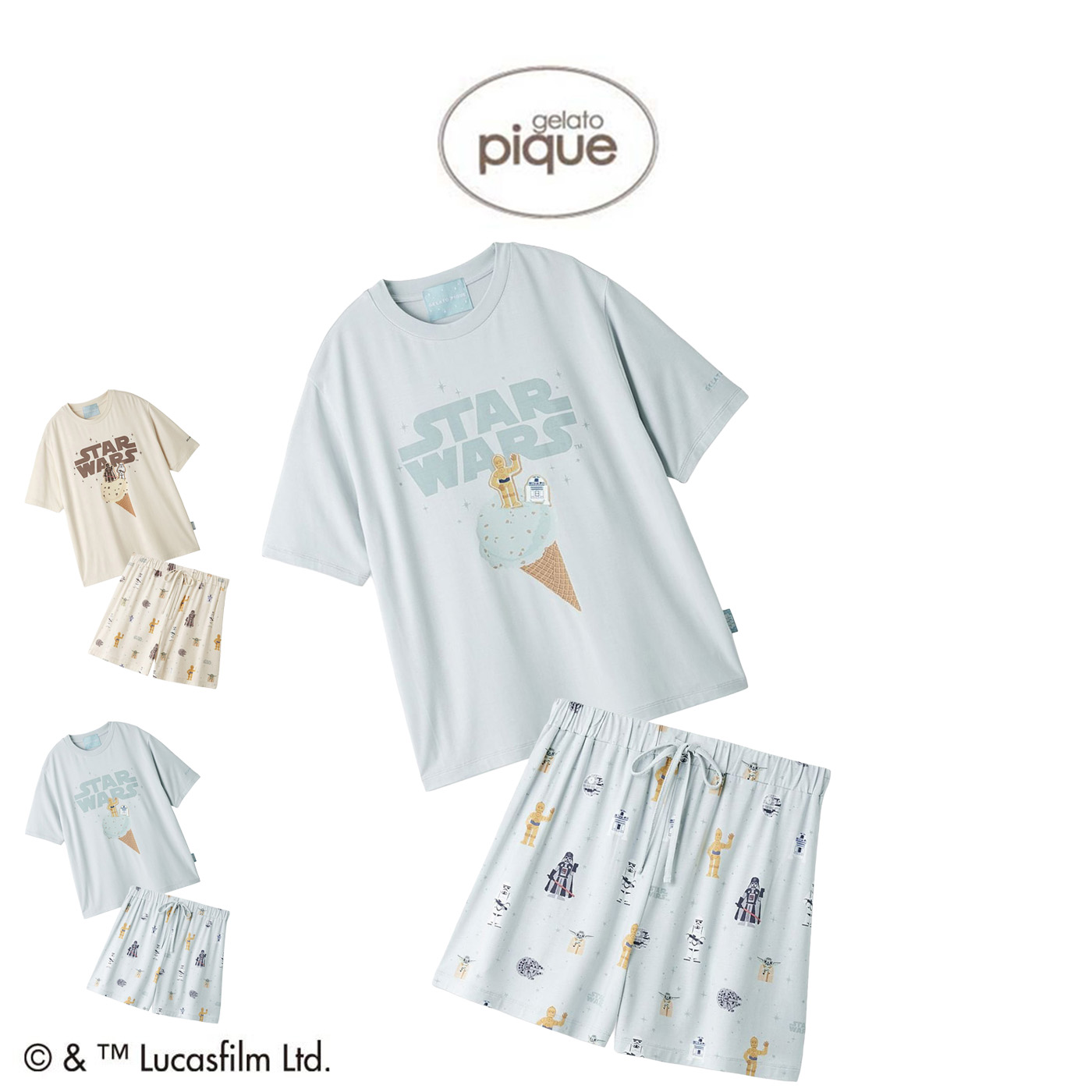 gelato pique STAR WARS レディース ワンポイントTシャツ＆ショートパンツセット