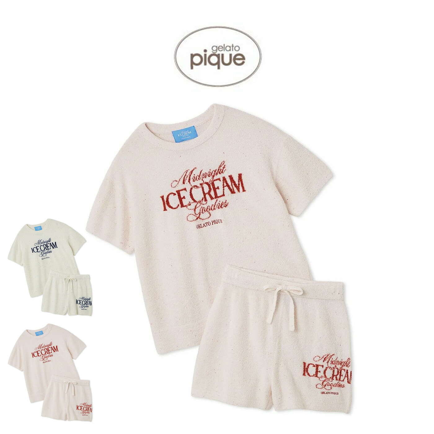 gelato piqueルームウェアセット gelato pique（ジェラートピケ）の「【接触冷感】カラフルレーヨンロゴ