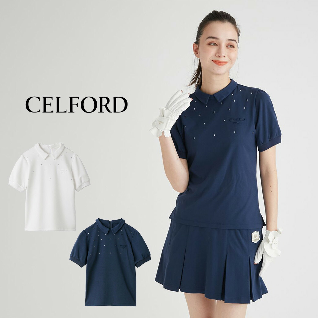 CELFORD GOLF】マーメイドプリーツポロワンピース(ウェア