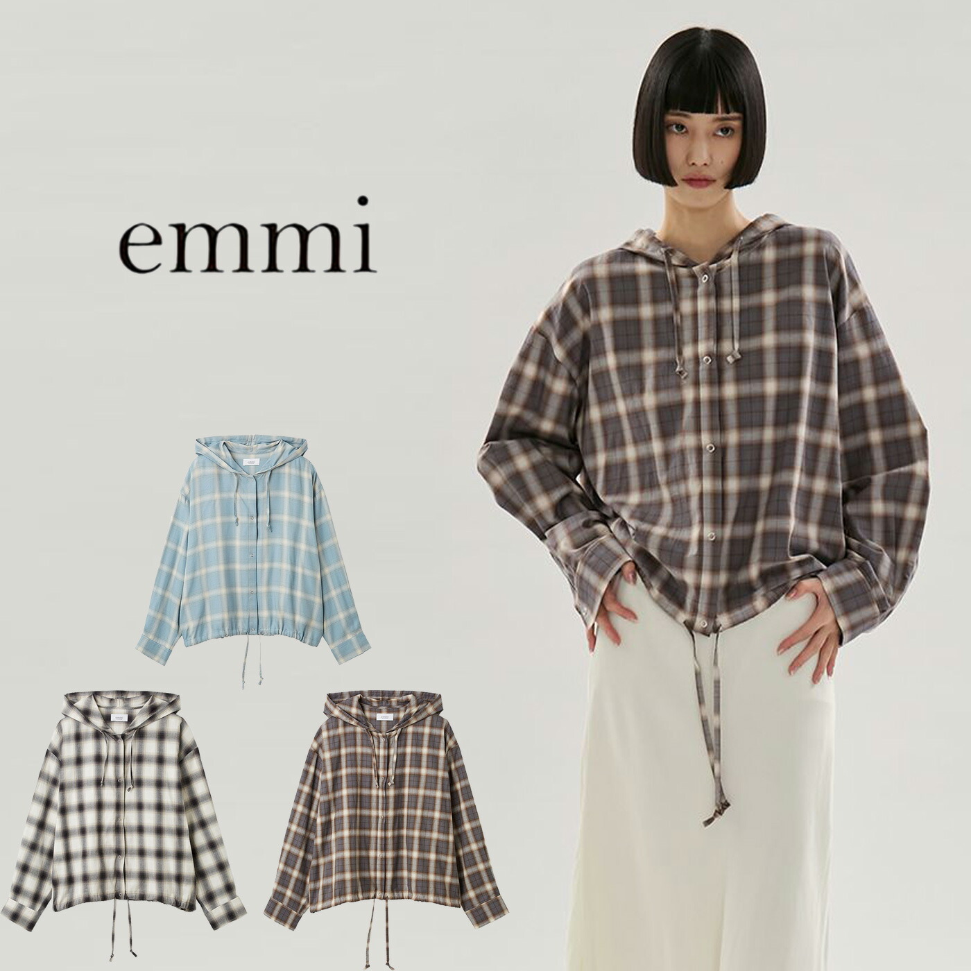 (18日限定ポイント最大10倍)エミ ウェア emmi WEAR チェックフーディーシャツ 13wfb261043 レディース ブラウス パーカー アウター カジュアル 2026春 セレクトショップムー【P10】 15,444円