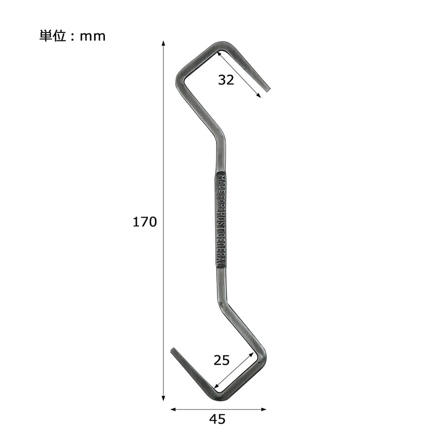 市場 POST - ハンドメイド製品 ポストジェネラル -PACK2個SET INDUSTRIAL インダストリアルフック ロング-パック2 LONG HOOK  GENERAL