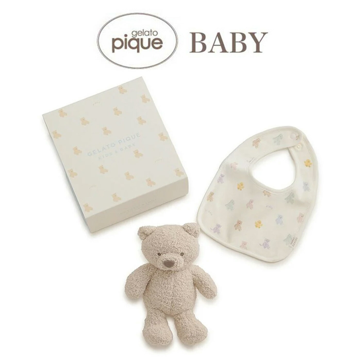 月さん専用　ジェラピケ　２セット ラッピング済み】【BABY】ベアブランケット&スタイ2点セット