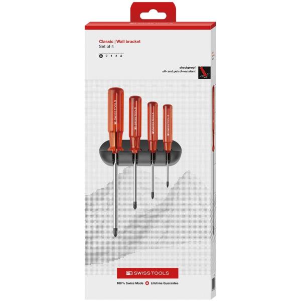 PB SWISS TOOLS 242CBB ドライバーセット ホルダー付4本組(BOX)
