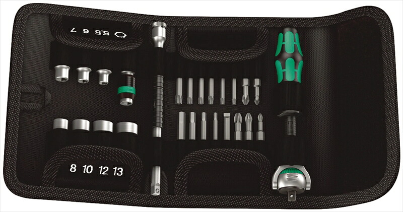 \全品ポイントアップ/ WERA ベラ 051045 1/4"DR ソケットレンチセット(ZYKLOP)|無線計画 インカムショップ