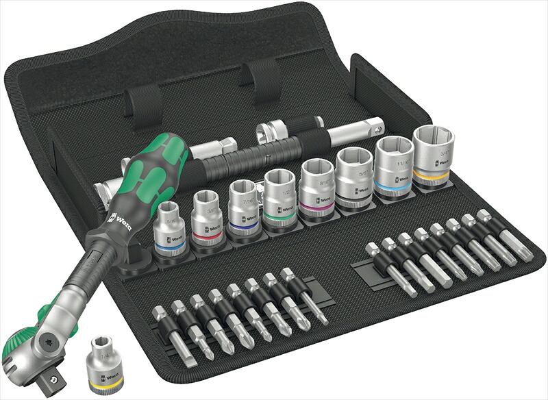 ＼全品ポイントアップ／ WERA ベラ 004049 3/8"DR ソケットレンチセット(ZYKLOP)｜無線計画 インカムショップ