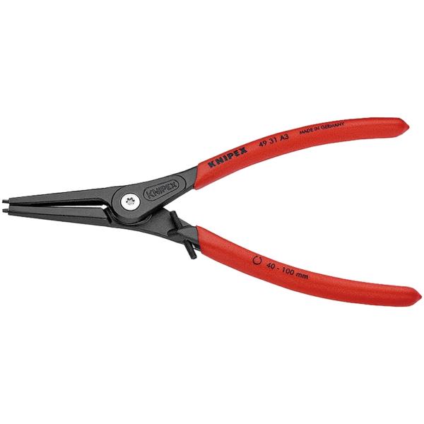 KNIPEX クニペックス 4931-A3 軸用精密スナップリングプライヤー 直