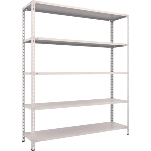 トラスコ TRUSCO スチールラック 軽量棚開放型 W1800XD450XH2100 5段 ネオグレー 76X-15 NG(ﾈｵｸﾞﾚｰ)