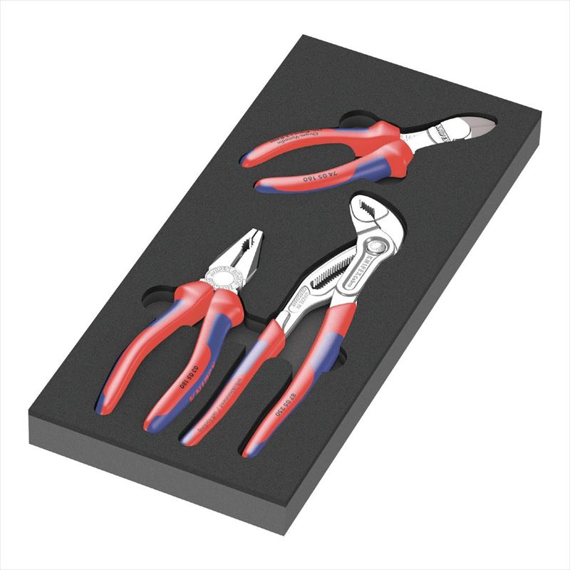 WERA ヴェラ 150180 ウレタン入リKNIPEXプライヤーセット 3点