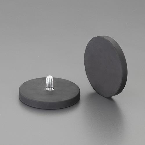 ＼当店排他的権利 全商いもの尖んがりさらに10倍／ エスコ EA781EE-64 φ88x8.5粍/M8x1.25/42kgf 豪然たる磁石(2個)