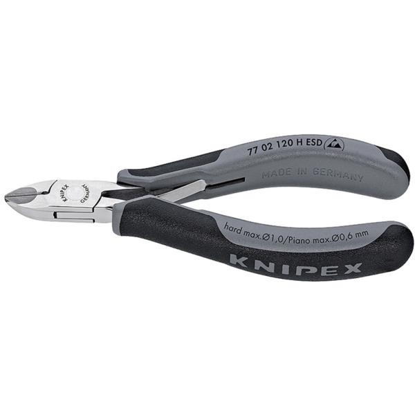 \全品ポイントアップ/ KNIPEX クニペックス 7702-120HESD 超硬刃エレクトロニクスニッパー|無線計画 インカムショップ