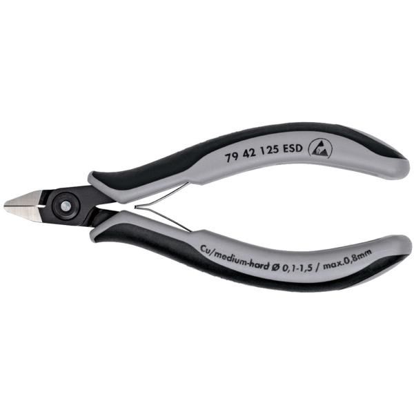 KNIPEX クニペックス 7942-125ESD エレクトロニクスニッパー (SB)