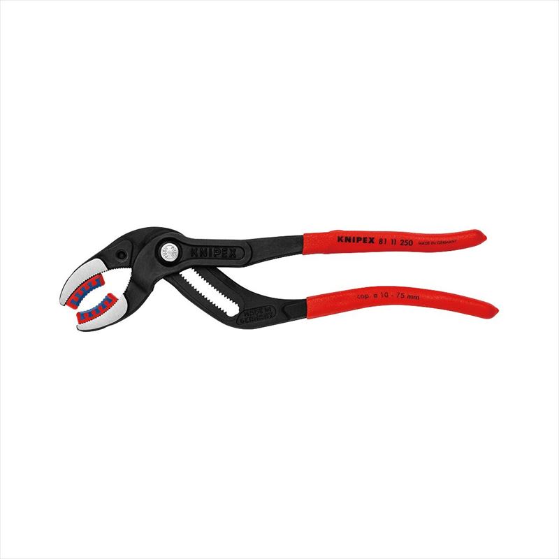 KNIPEX クニペックス 81 11 250 パイププライヤー(プラスチックアゴ付)