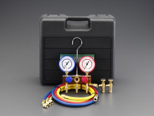 ＼当店排他的権利 全商いもの尖んがりさらに10倍／ エスコ ロテックス（ROTEX） EA101LR-1 [R404A・R407C] どんぶり鉢弁膜式ゲージマニホールド