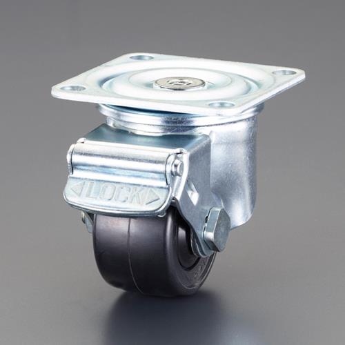エスコ ナンシン EA986PR-22 65mm キャスター(自在金具・低床重荷重・ブレーキ付)