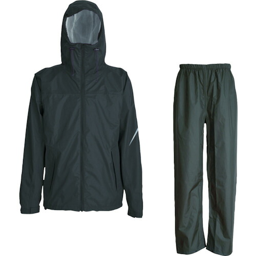 トラスコ TRUSCO コンフォートレインスーツ ブラック L TRW3440-91-L