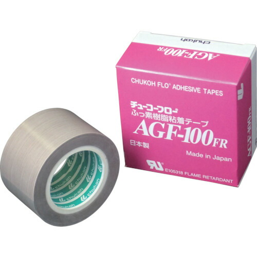 ＼当店排他的権利 全商いもの尖んがりさらに10倍／ チューコーフロー chukoh フッ素脂(テフロンPTFE製)硝子はりつけ台へばり着く磁気テープ AGFー100FR 0.18t×50w×10m AGF100FR-18X50