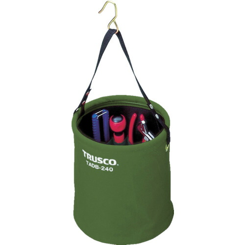 トラスコ TRUSCO アタッチメント付電工バケツΦ270X300 オリーブドラブ色 TADB-270-OD