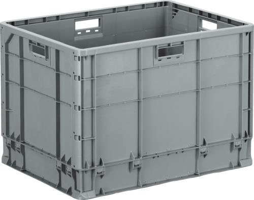 エスコ 三甲（サンコー） EA506AF-142 670x503x473mm/136L  軽量コンテナ(ライトグレー)