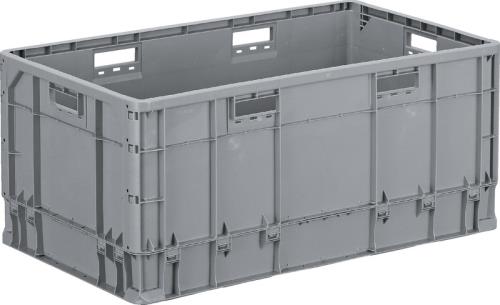 エスコ 三甲（サンコー） EA506AF-146 838x503x380mm/137L  軽量コンテナ(ライトグレー)