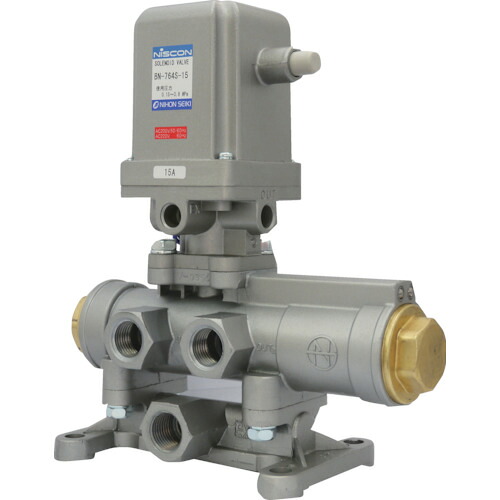ニホンセイキ 日本精器 4方向電磁弁15AAC200V76シリーズ BN-764S-15-E200 (1/2 AC200V)
